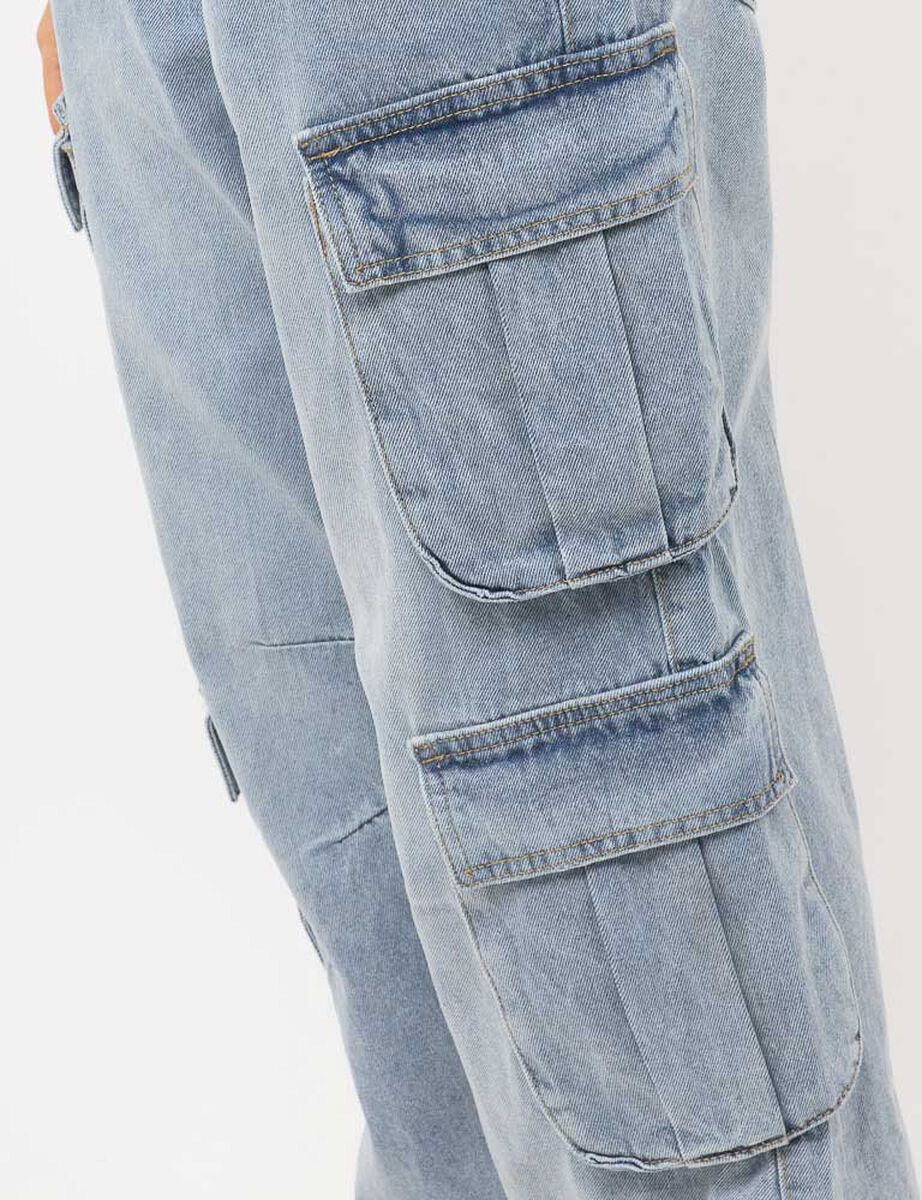 Jeans Cintura Ajustable Wide Leg Mujer Icono