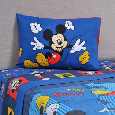 Imagen 1 del producto Juego de Sábanas Infantil Estampado Disney 1,5 Plazas Mickey Movie
