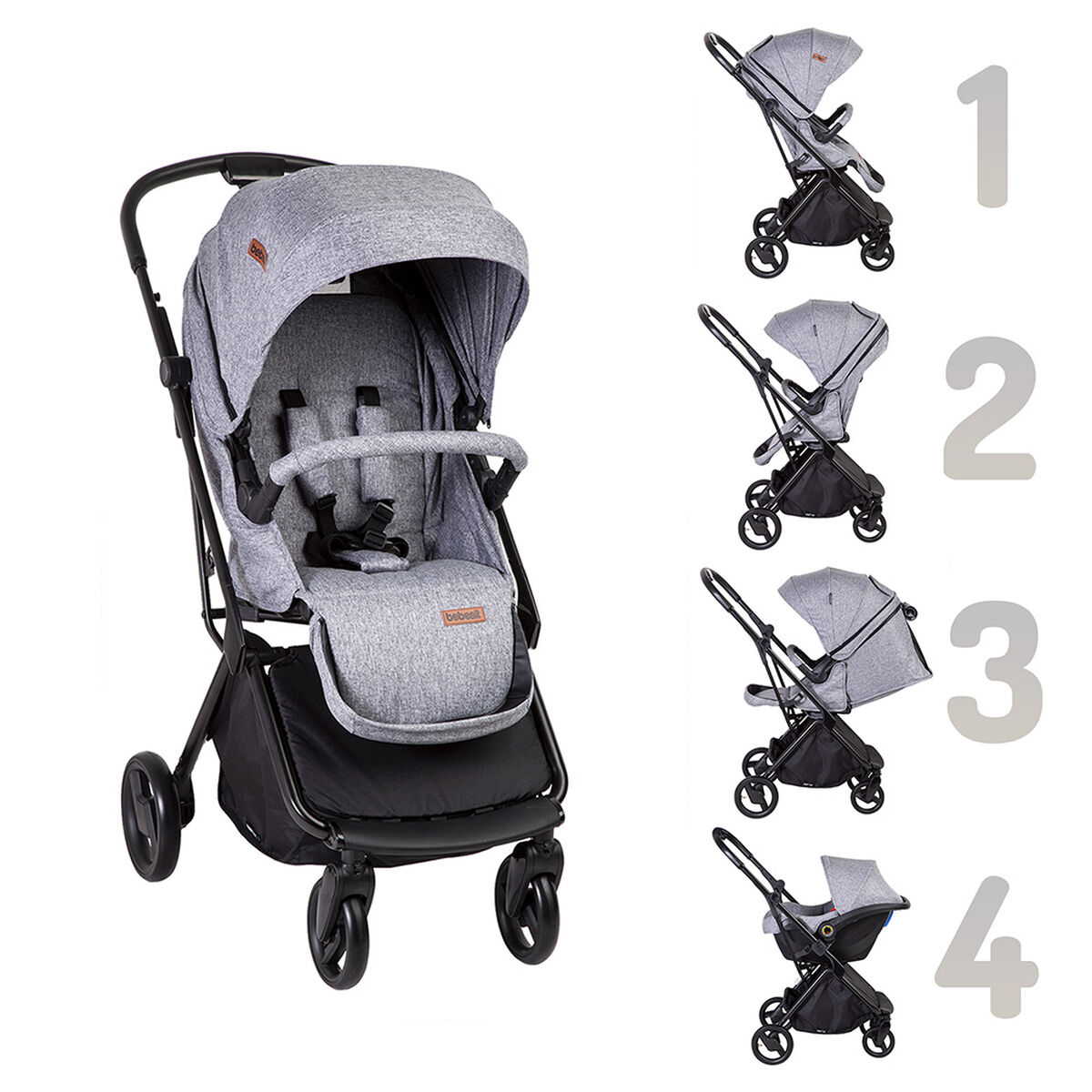 Coche Travel System  360 swift Gris