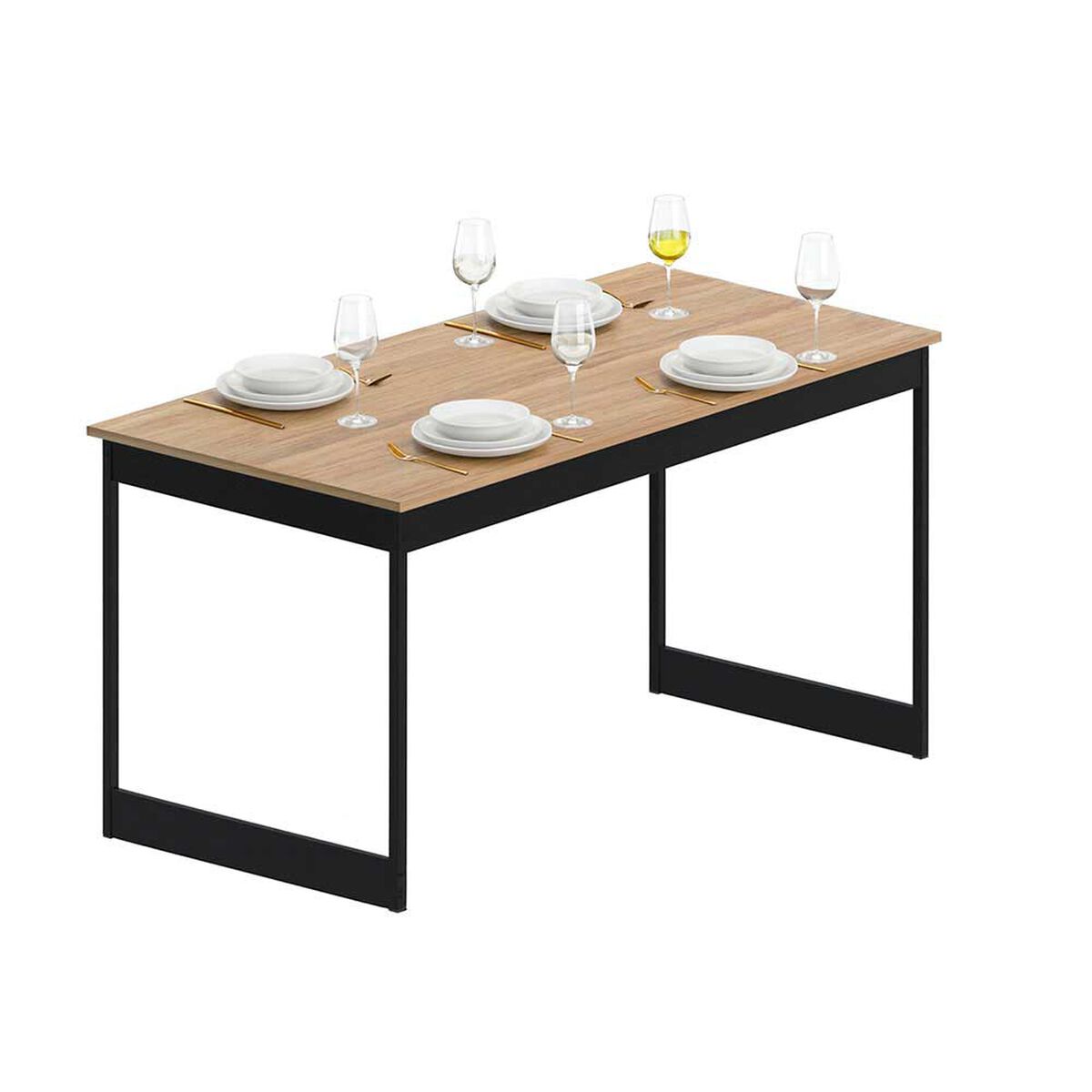 Escritorio Vekkahome Met&aacute;lico Caf&eacute; 150Cm