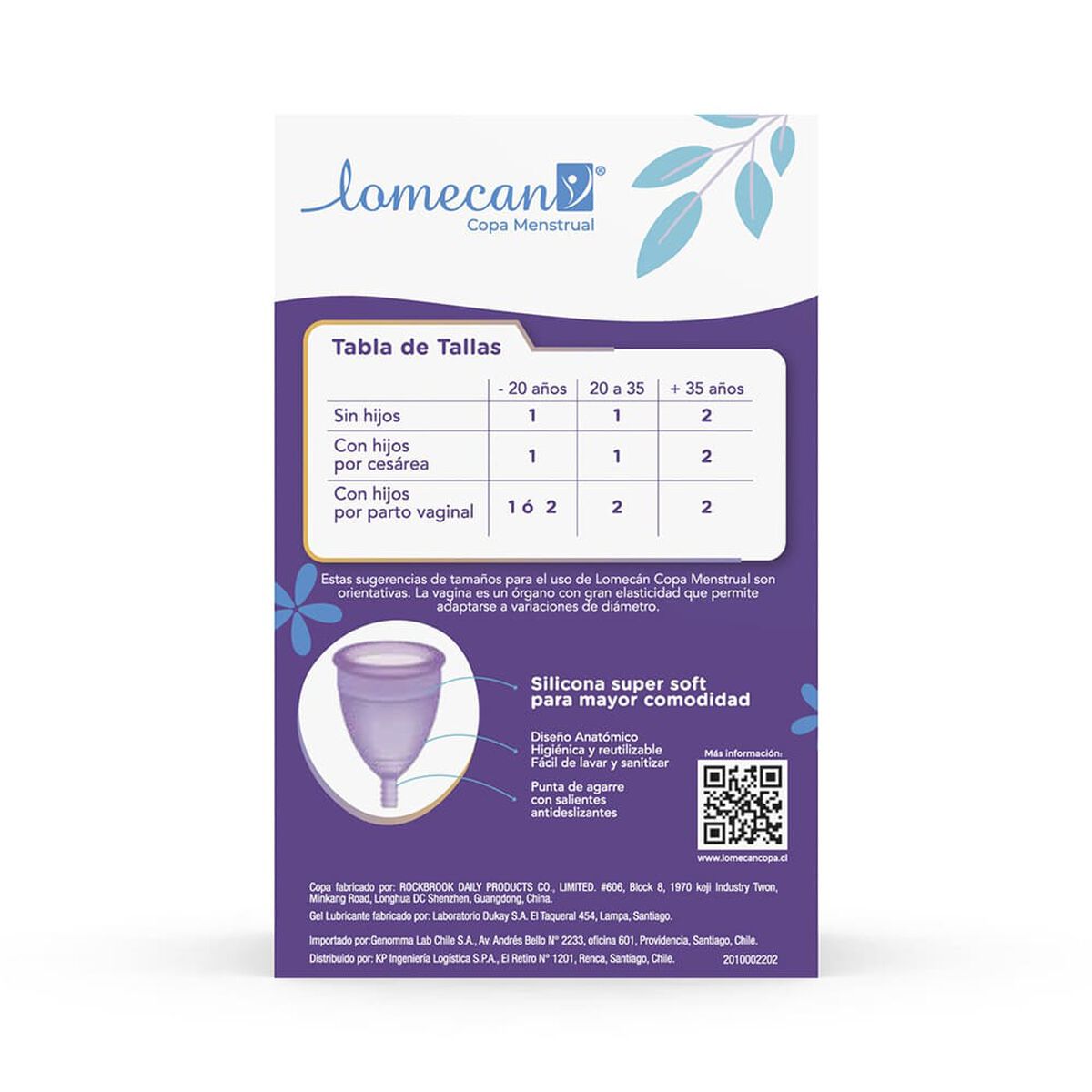 Copa Menstrual Talla 2 Lomecan
