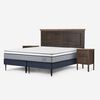 Cama Europea Rosen Base Dividida 2 Plazas Indie + Respaldo + 2 Veladores Anna
