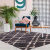 Alfombra Dib Shaggy Design 150 x 220 cm Gris