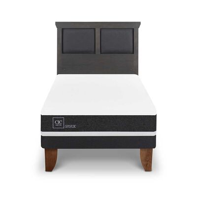 Cama Europea CIC 1,5 Plazas Ortopedic + Respaldo Torino