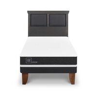 Cama Europea CIC 1,5 Plazas Ortopedic + Respaldo Torino