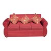 Juego de Living Almore Francia Sofá 3 Cuerpos + Dos Sillones 1 Cuerpo Rojo
