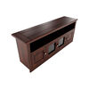 Rack TV Muebles Hema Berlin Hasta 70" Chocolate Vidrio