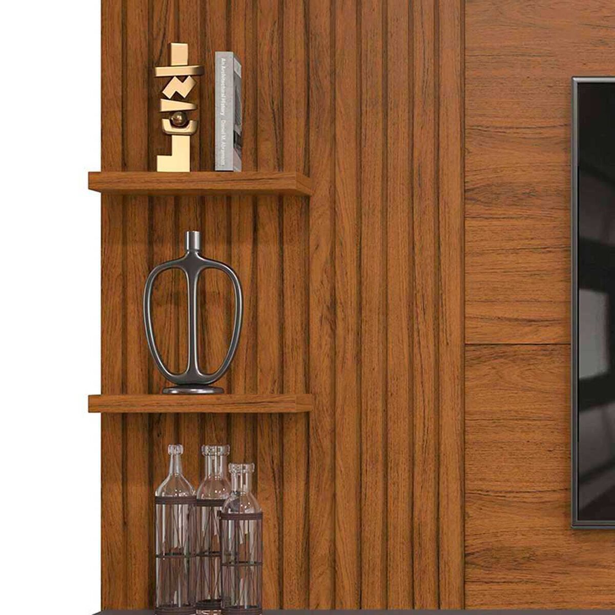 Centro de Entretenci&oacute;n Vekkahome Bento Hasta 60" Gris