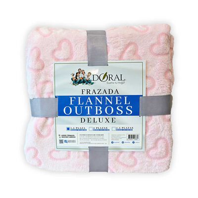 Frazada Poliéster Doral 1,5 Plazas Deluxe Beige