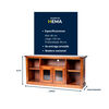 Rack TV Muebles Hema Berlin Hasta 50" Nogal Vidrio