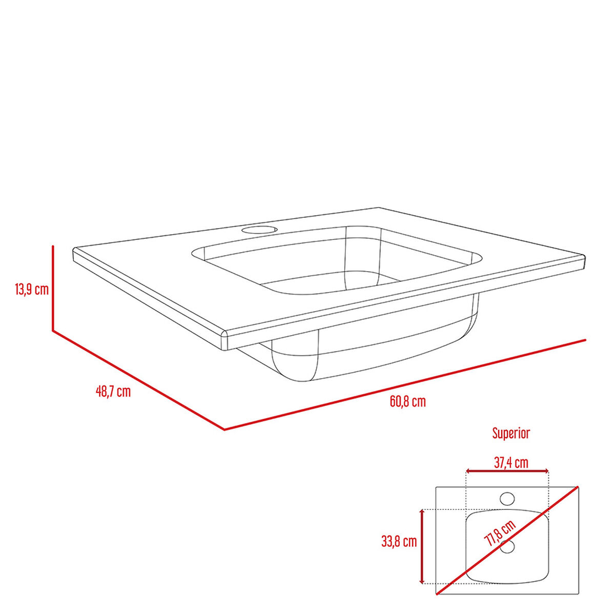 Mueble de Lavamanos + Espejo  TuHome Madrid