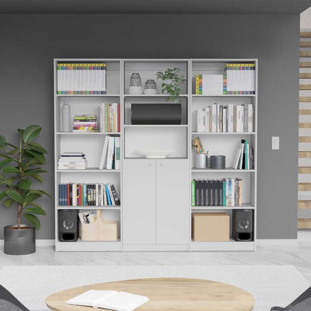 2 Estantes 5 Repisas + Estante 2 Puertas TuHome Home Blanco