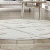 Alfombra Redonda Modalfo Palafito Blanca 240 x 240 cm