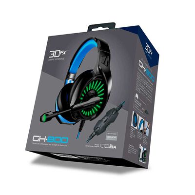 Imagen 2 del producto Audífonos Gamer 3DFX GH-800 Negro