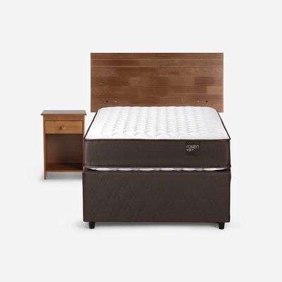 Imagen 2 del producto Cama Nido Rosen 1,5 Plazas Ergo T + Respaldo + Velador Tabor Caramelo