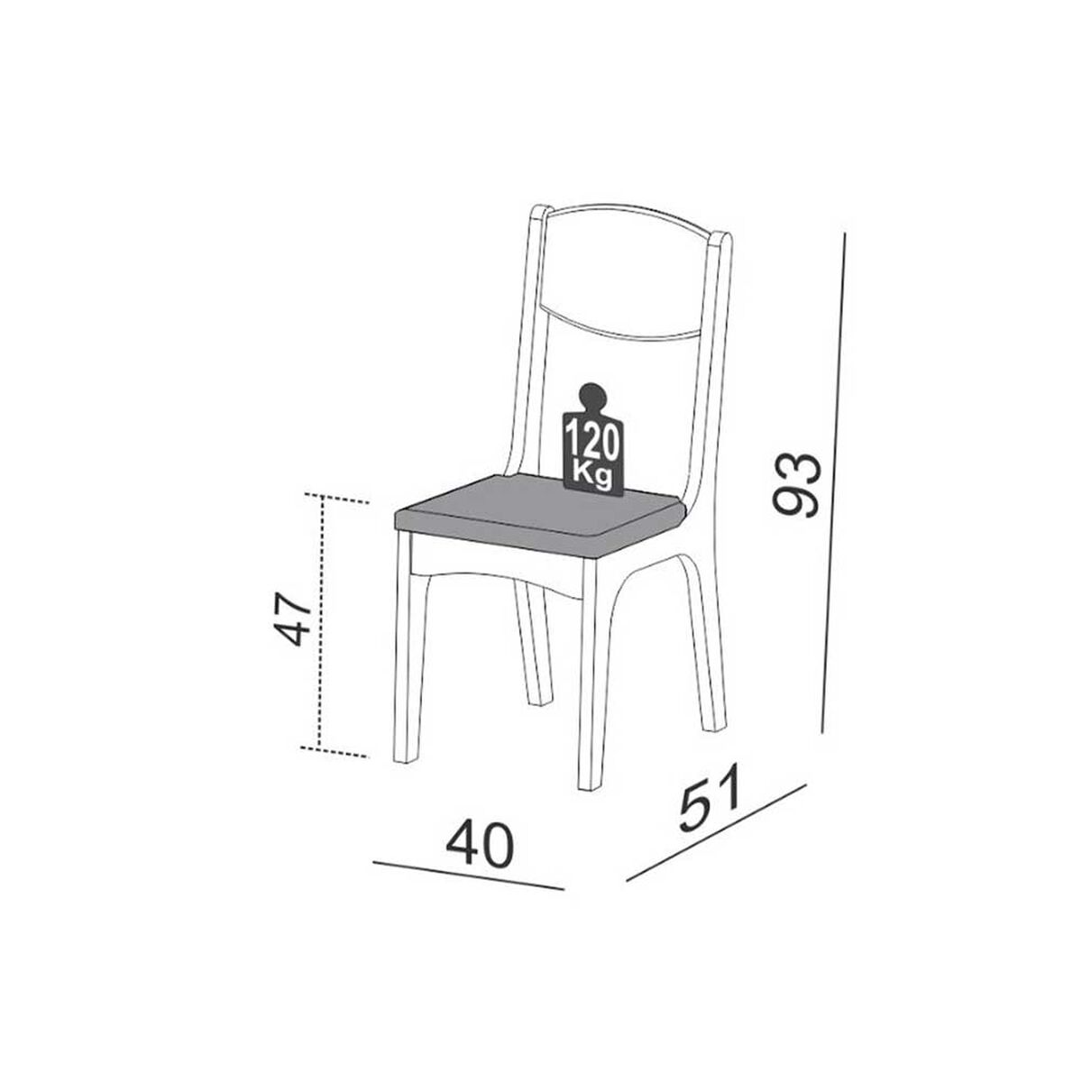 Juego de Comedor Decocasa Floresta 4 Sillas