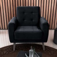 Poltrona Decocasa Livia E451 Negro