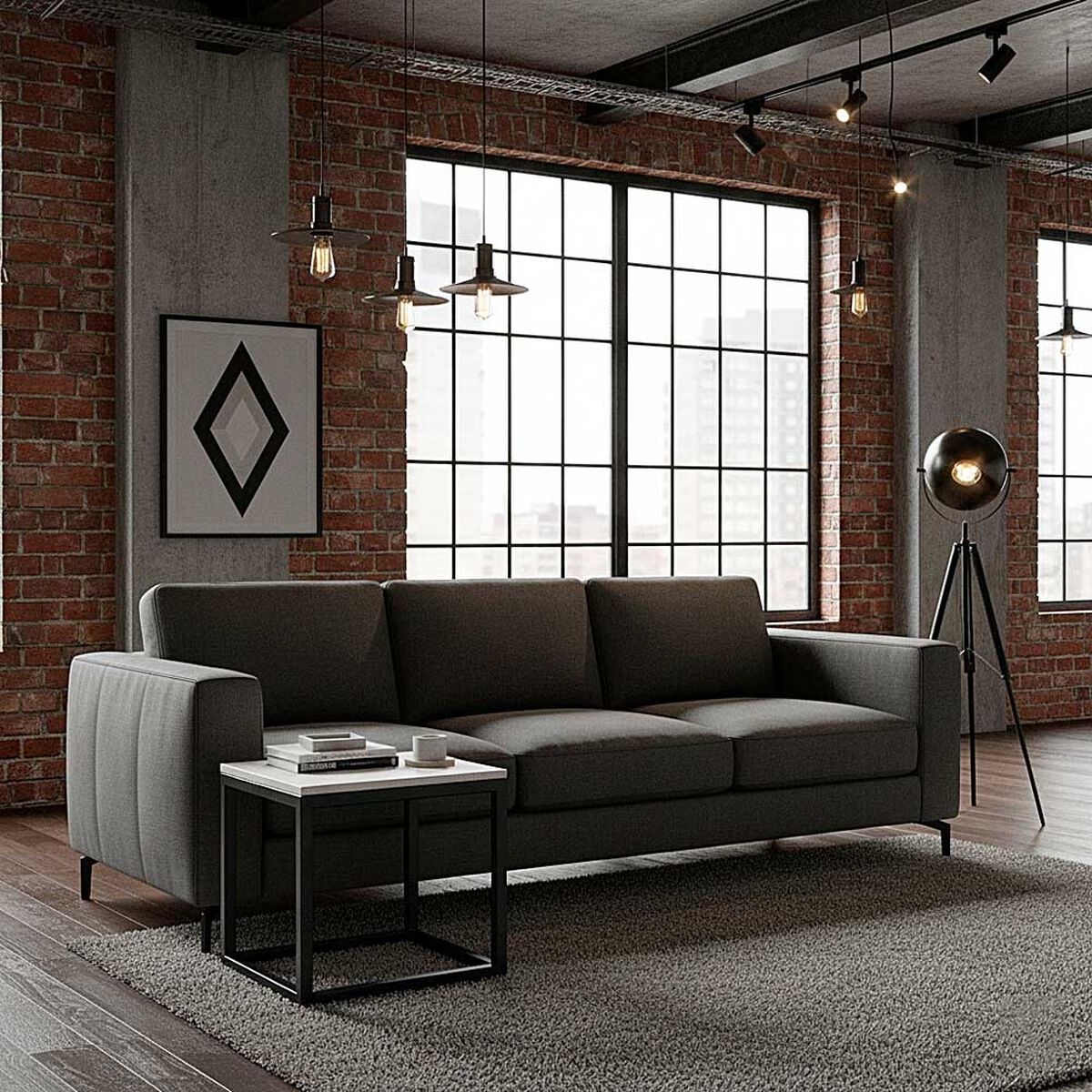 Mesa Lateral Mons Barcelona Cuarzo Fierro