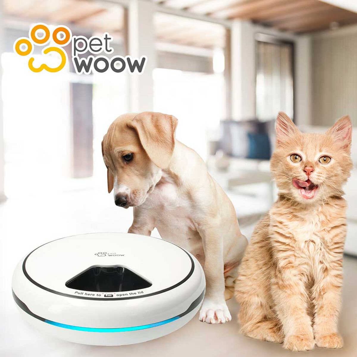 Dispensador de Alimento para Mascotas PetWoow Blanco