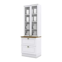 Vitrina Home Mobili Americana 2 Cajones 2 Puertas Blanco