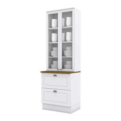 Imagen 1 del producto Vitrina Home Mobili Americana 2 Cajones 2 Puertas Blanco