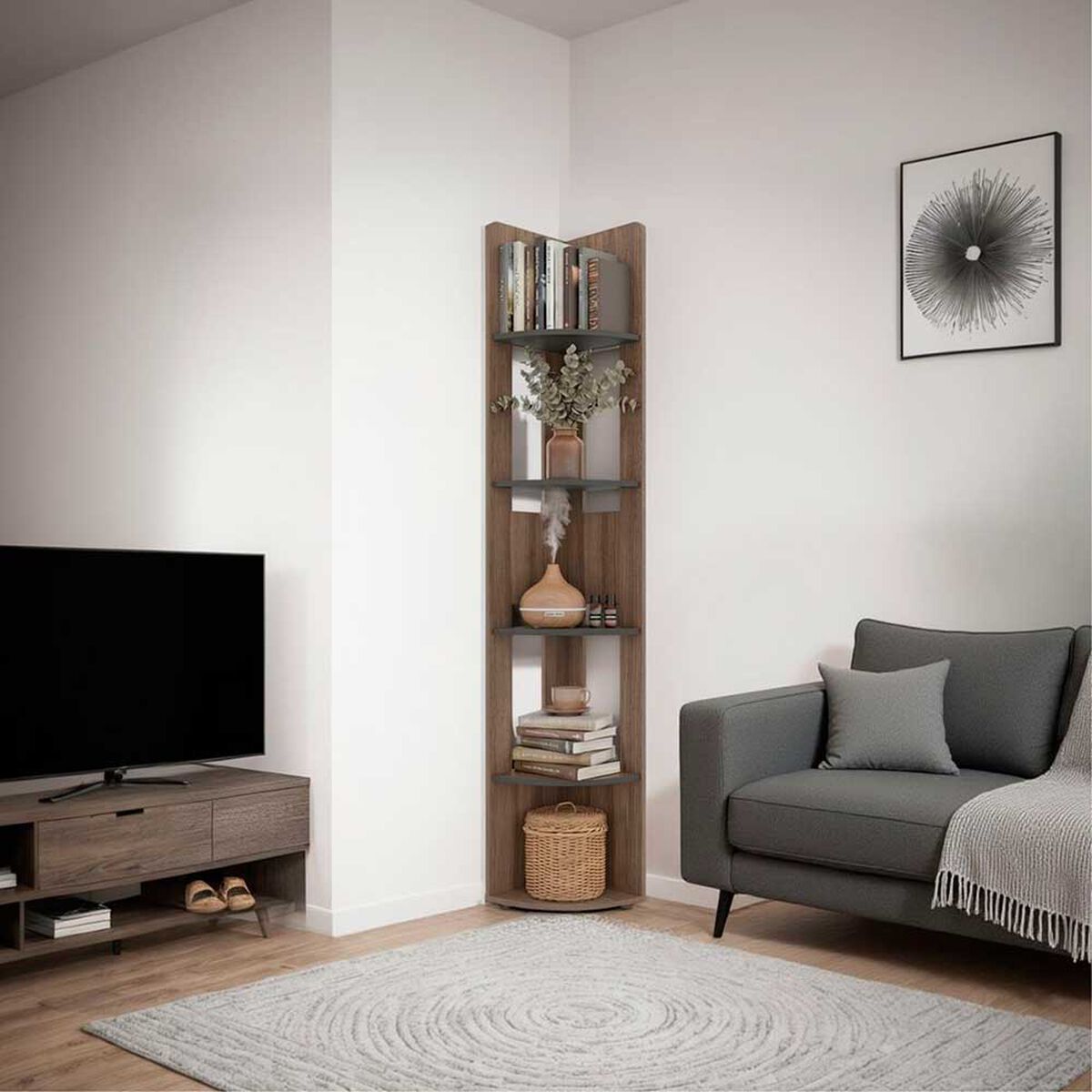 Estante Tuhome Home E7 Avellana Wengue