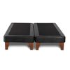 Base Europea Dividida Latam Home 2 Plazas Zen Cuero Negro