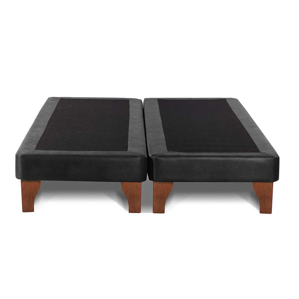 Base Europea Dividida Latam Home 2 Plazas Zen Cuero Negro