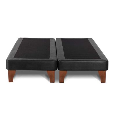 Base Europea Dividida Latam Home 2 Plazas Zen Cuero Negro