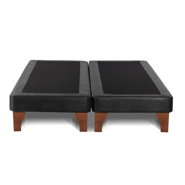 Base Europea Dividida Latam Home 2 Plazas Zen Cuero Negro