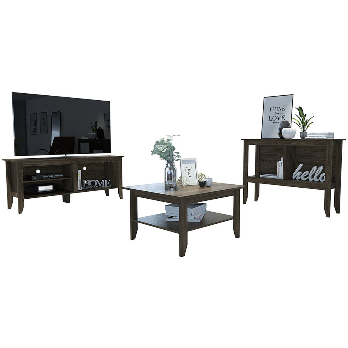 Combo Rack TV 65" + Mesa de Centro + Arrimo Tuhome Essential 5