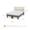 Cama Europea CIC Base Dividida 2 Plazas Excellence Plus + Respaldo Dublin Alpino