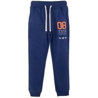Pantalón Buzo de Algodón Niño Chess Azul