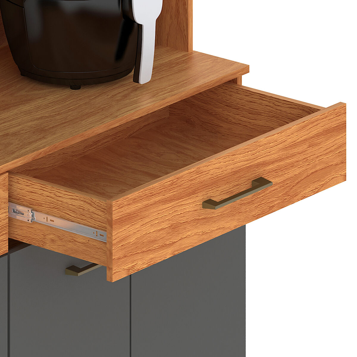 Kit Cocina Vekkahome Laura 8 Puertas Gris
