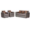 Rack Almore Alemania Freijoy ff White y Gris Hasta 55" + Juego de Living 3-1-1