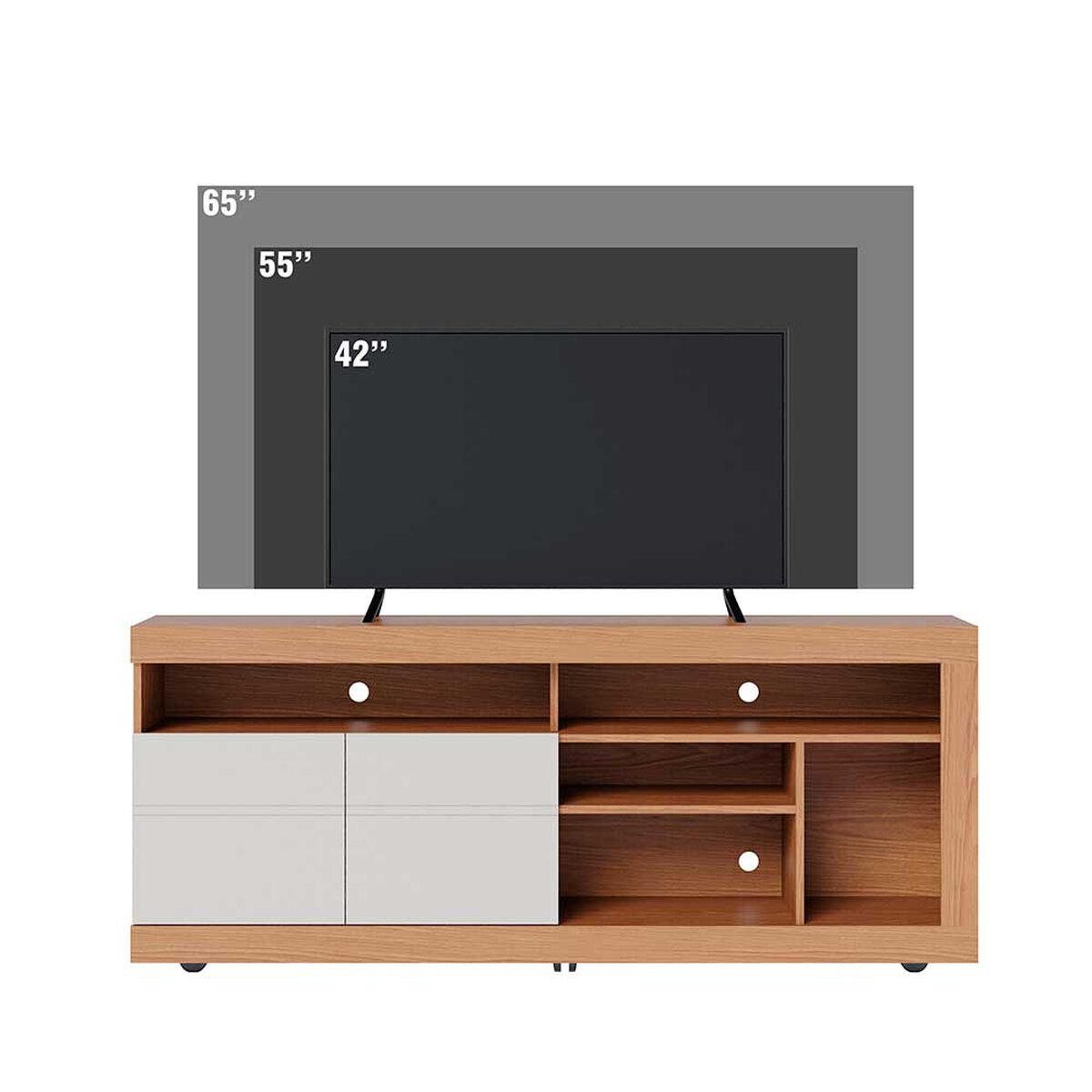 Rack Di Poretti Inaja 65" Blanco