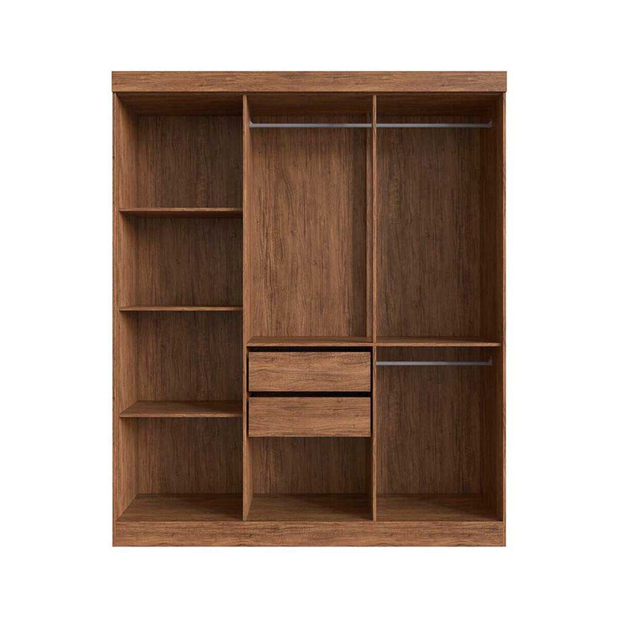 Cl&oacute;set Exit New York 6 Puertas 2 Cajones Casta&ntilde;o y Beige