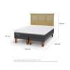 Cama Europea CIC Base Dividida 2 Plazas Ortopedic Advance + Respaldo Torino Mostaza