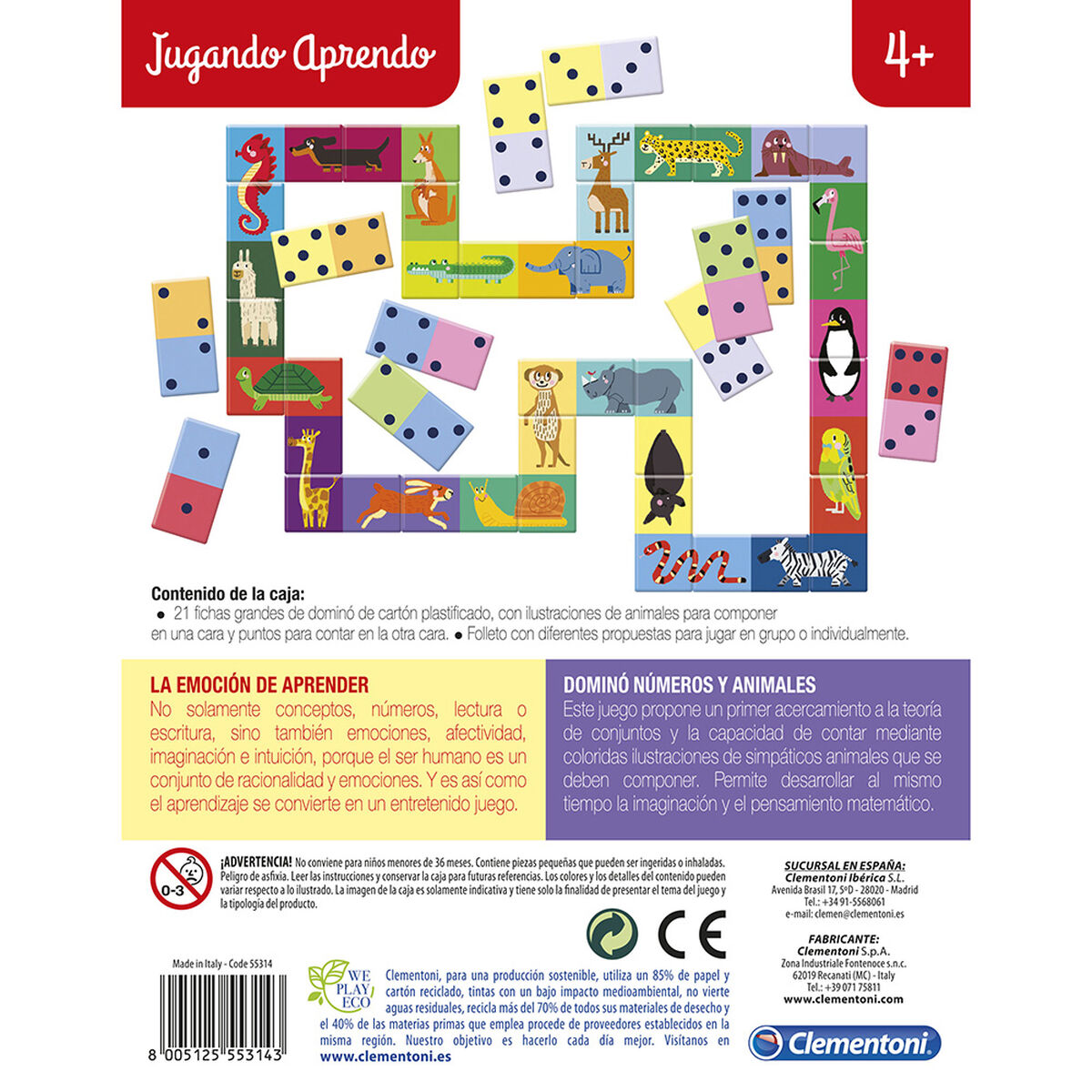 Juego de Domino de Animales Clementoni