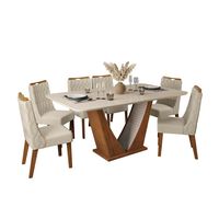 Juego de Comedor Altavision Dalila Frow 6 Sillas Blanco