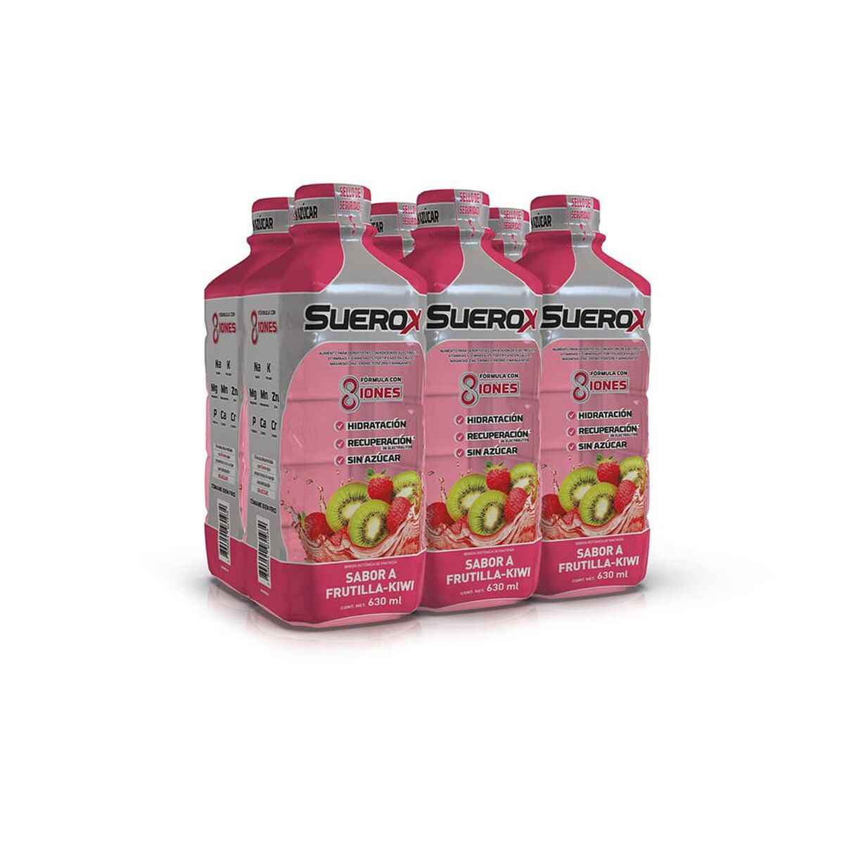 Pack Suerox 06 Bebidas Hidratantes Frutilla Kiwi 630 ml