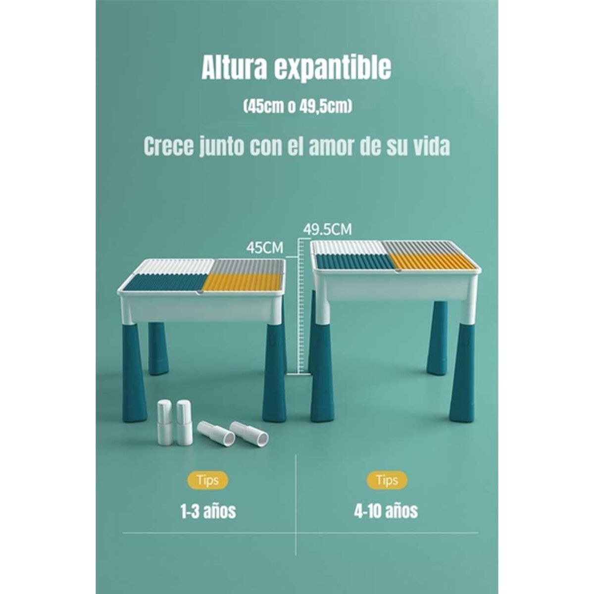 Mesa de Bloques 209 40 x 40 cm LuBabycas
