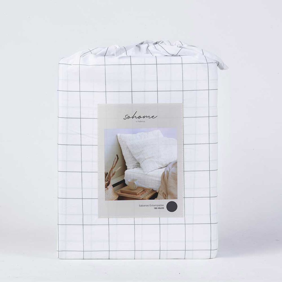 Juego de Sábanas Estampado SoHome 180 Hilos 1,5 Plazas Blanc Marengo