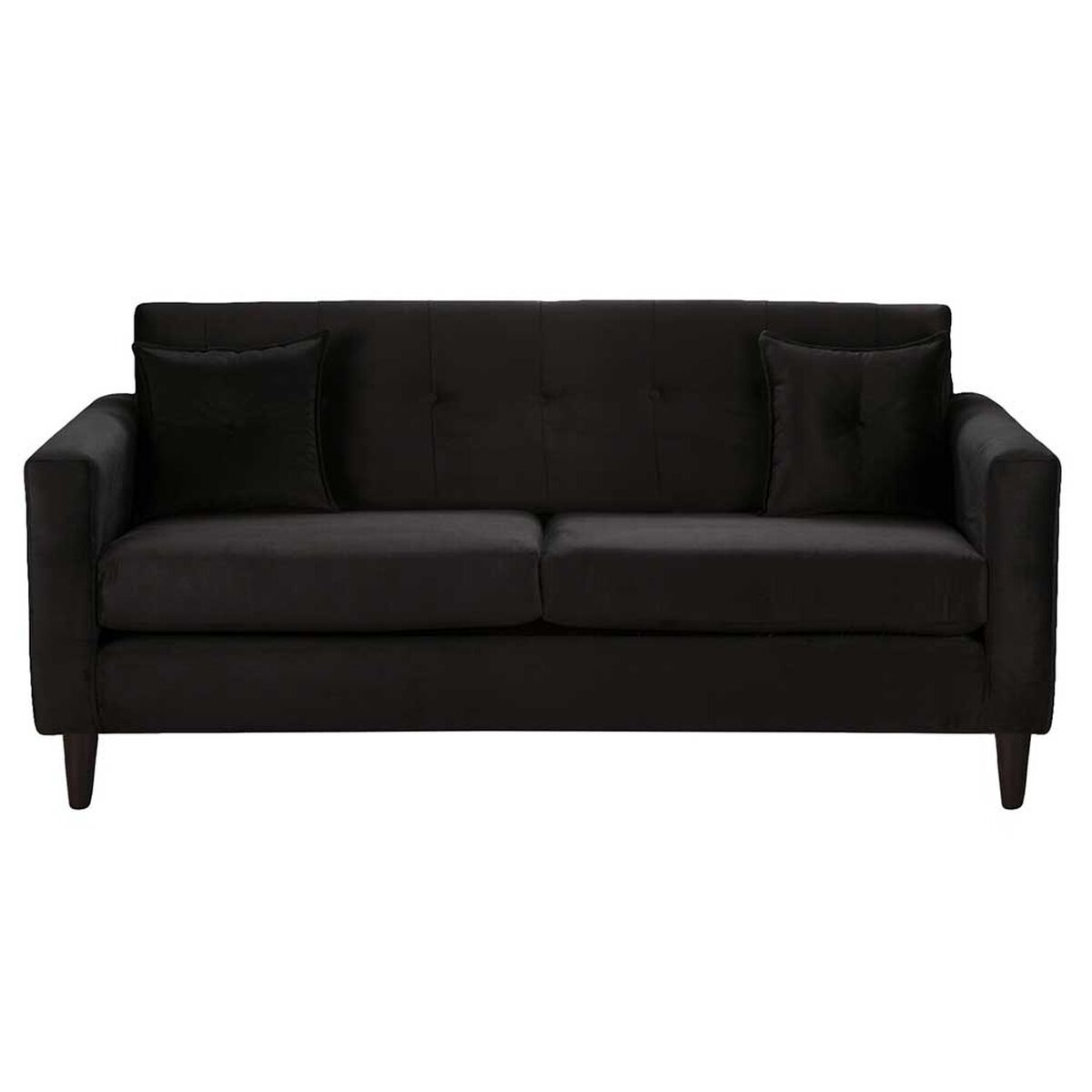 Sofá Bodevir New Retro Felpa 00 3 Cuerpos Negro 