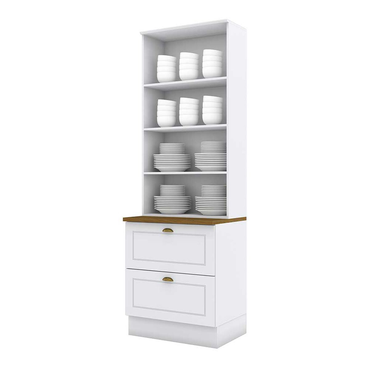 Vitrina Home Mobili Americana 2 Cajones 2 Puertas Blanco