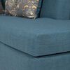 Sofá Seccional Derecho Essenza New Isabella Tela Catania Chaise longue + Sofá 2 Cuerpos Turquesa