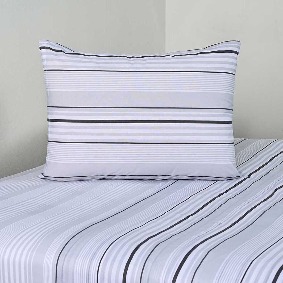 Juego de S&aacute;banas American Family 1 Plaza 144 Hilos Zircon Gris