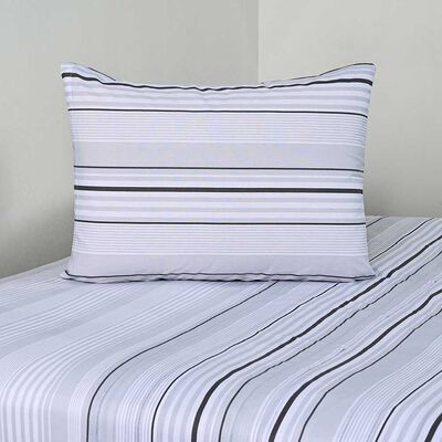 Juego de Sábanas American Family 1 Plaza 144 Hilos Zircon Gris