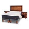 Cama Europea CIC Base Dividida S&uacute;per King Grand Premium + Respaldo + Veladores + Plum&oacute;n Ganso