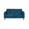 Sofá Latam Home Salermo Tela Velvet 2 Cuerpos Azul Petroleo